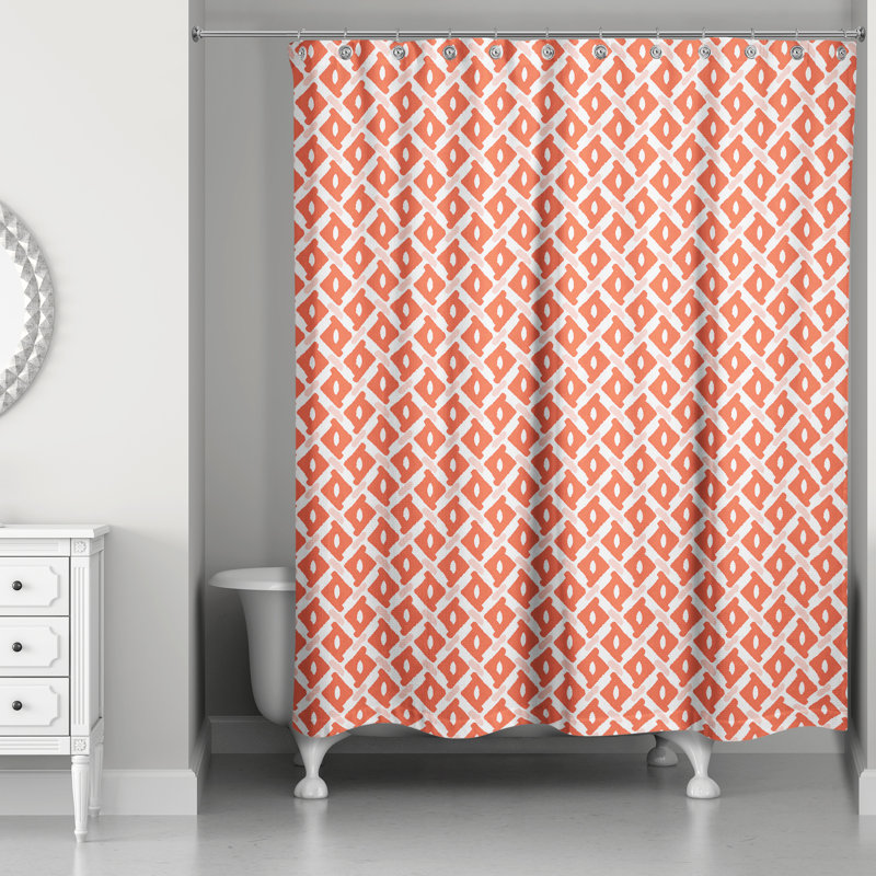 Rideau de douche Whimsical Diamond, Orange
