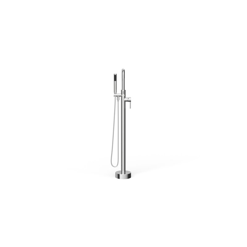 Badeloft 41.97" Freestanding Bathtub Faucet with Hand Shower AT-02-BS in Brushed Stainless, Brushed Steel