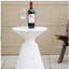 Table d'appoint d'extérieur en marbre blanc texturé MGO