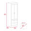 Armoire Tarento, chambre, gris clair-955069680