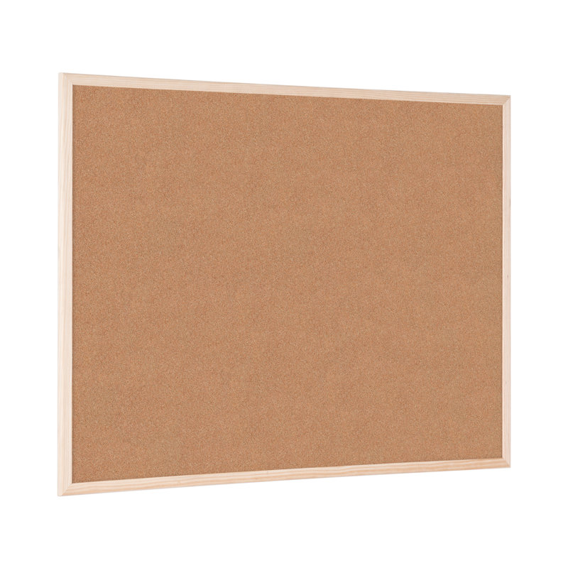 Cork Wall Mounted Reversible Bulletin Board 60cm H x 80cm W