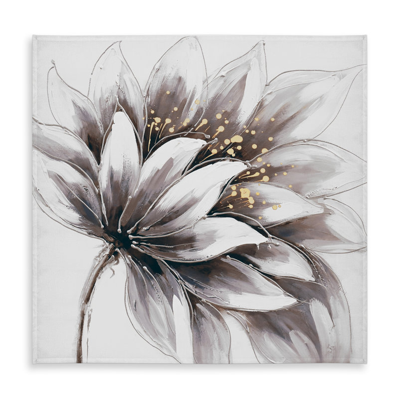 Purple Flower with Gold Center Tablecloth | Floral Home Decor, Purple/Beige