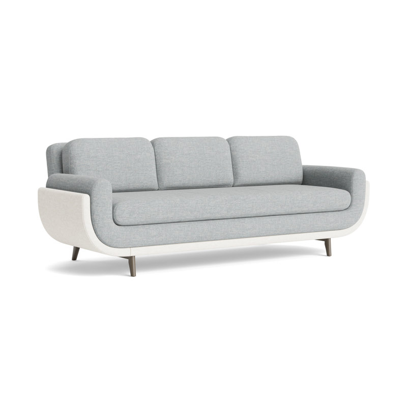 Regatta 100 Sofa, Driftwood, Textured Slub Weave-Sky BlueLinen