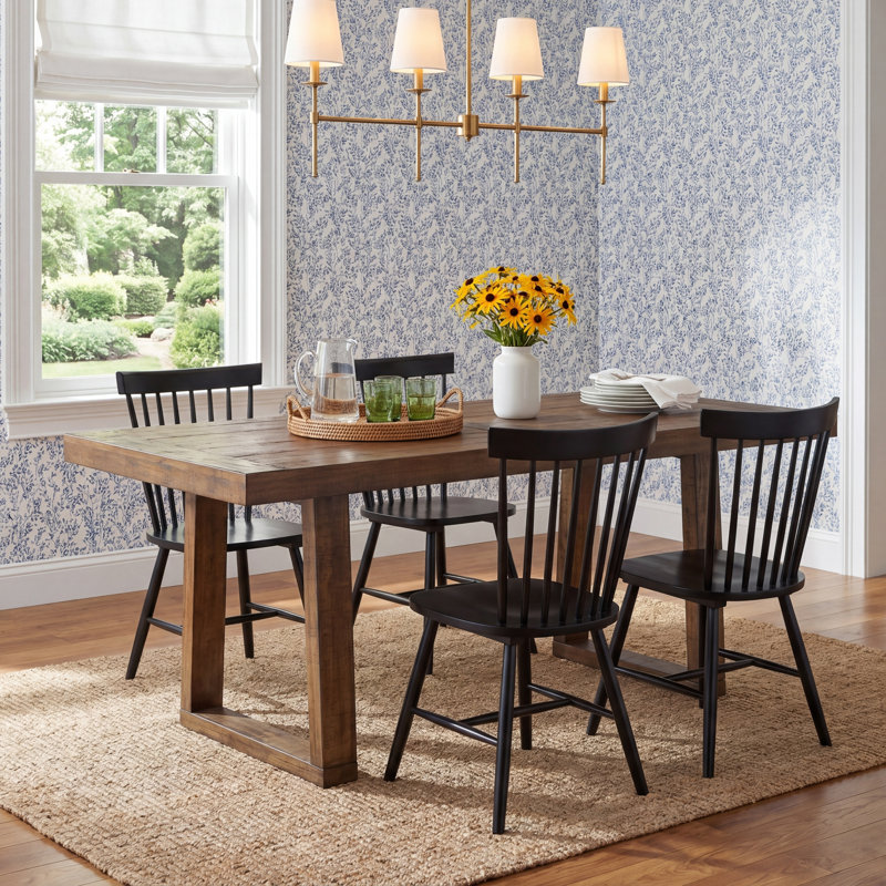 Cairo Solid Wood Extendable Dining Table, Brown