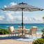 Parasol de marché inclinable 108 pi Jaenis-1054673051