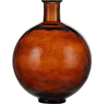 Round Recycled Glass Vase