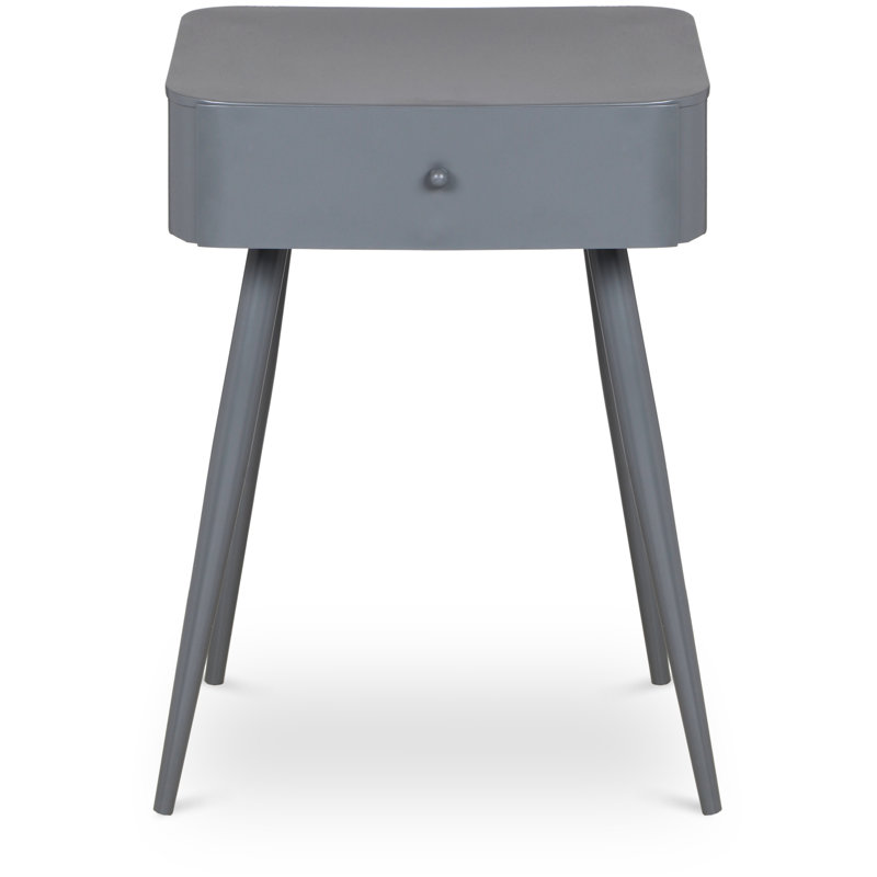 Rylan 1 - Drawer Iron Nightstand, Gray