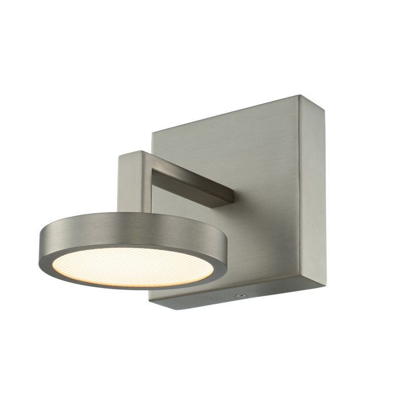 Eaton 7'' Satin Nickel Dimmable LED Bath Sconce