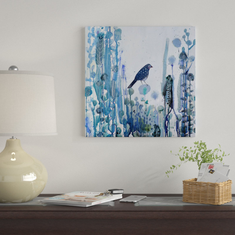 «L'heure Bleue», impression sur toile, H 26 po x l 26 po x P 1,5 po, Pas de tapis, Toile tendue