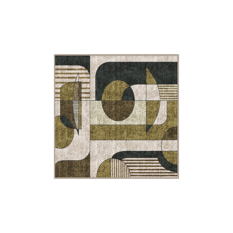 Innisfree Hand Loomed Washable Abstract Indoor Rug, Square 5'