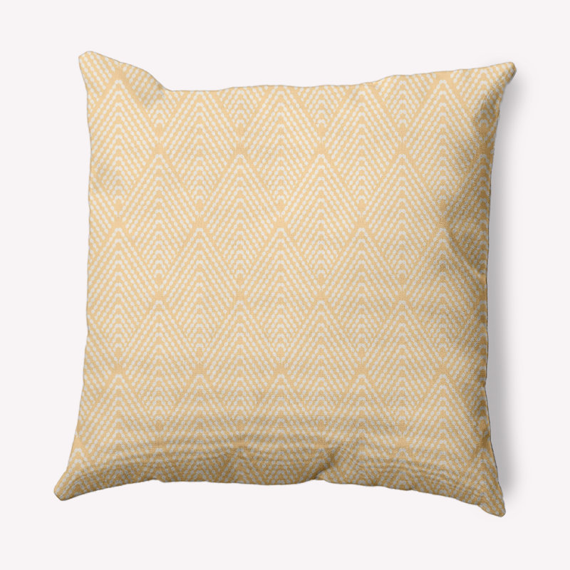Goals, Gourds, And Gatherings Geometric Reversible Throw Pillow, Green Geometric, 16"H x 16"W