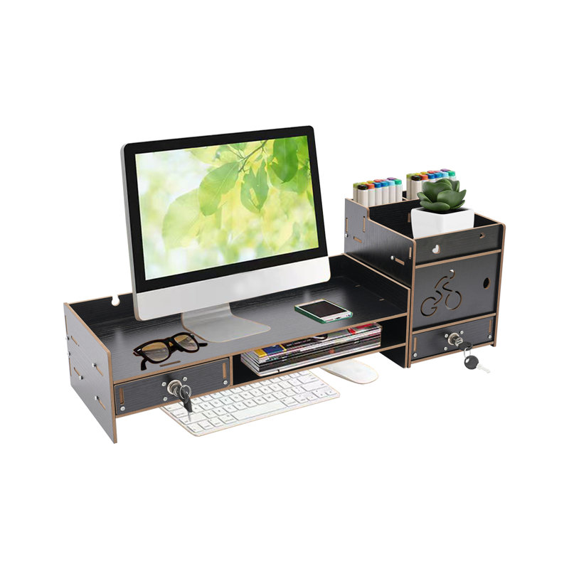 Support de bureau pour ordinateur, Noir