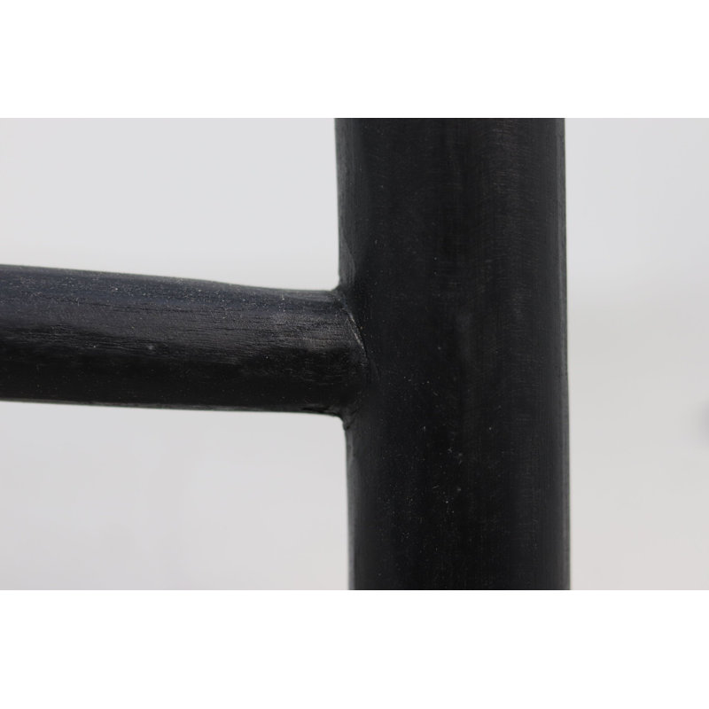 Eaubonne 4 - Step Solid Wood Ladder Accessory / Part, Black