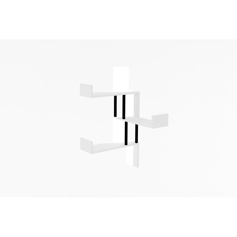 Tablette murale moderne, blanche, 41,3 po x 23,6 po x 7,9 po | 100% panneau de particules enduit de mélamine, épaisseur: 0,7 pouce | Conception murale, parfaite pour l'organisation de la maison et du bureau, solution de rangement élégante et fonctionnelle