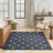 Nourison Essentials Navy/Ivory Indoor/Outdoor Area Rug-1126223925