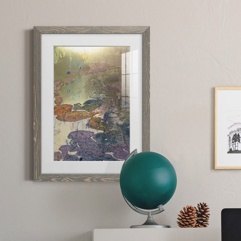 Cadre encadré de qualité supérieure Monet's Landscape III - prêt à être accroché, gris, H 44 po x l 31 po x P 1 po