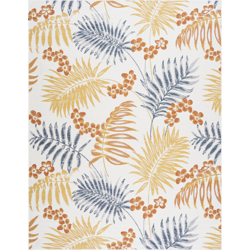 Tapis d'intérieur / extérieur en polypropylène tissé à plat réversible Vanita - multicolore