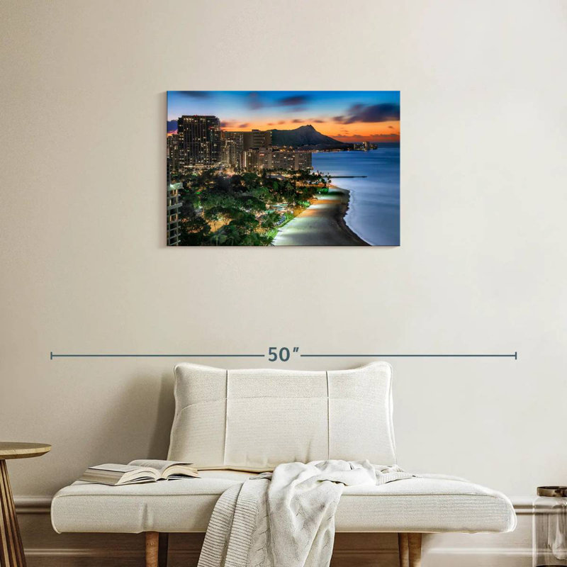 Gillard Waikiki Coast Sundown, H 20 po x l 30 po