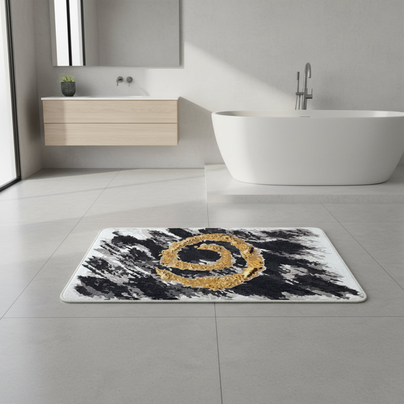 Neutral Modern 1-Piece Bath Mat