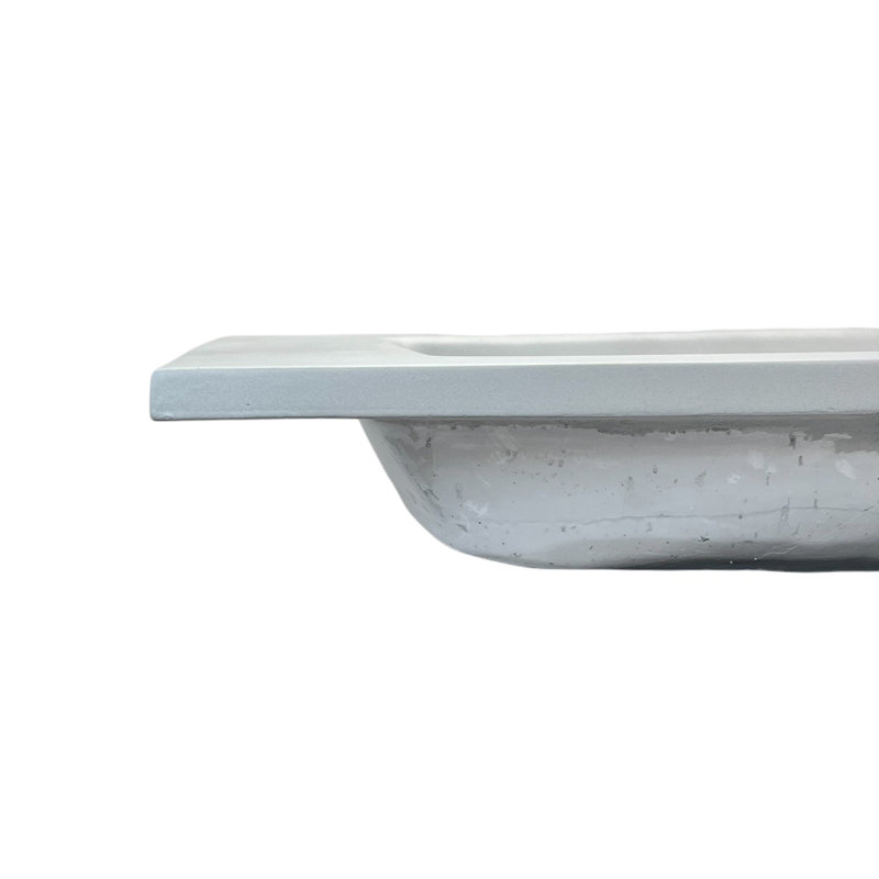 31'' Light Gray Concrete Single Bathroom Vanity Top with Rectangular Sink