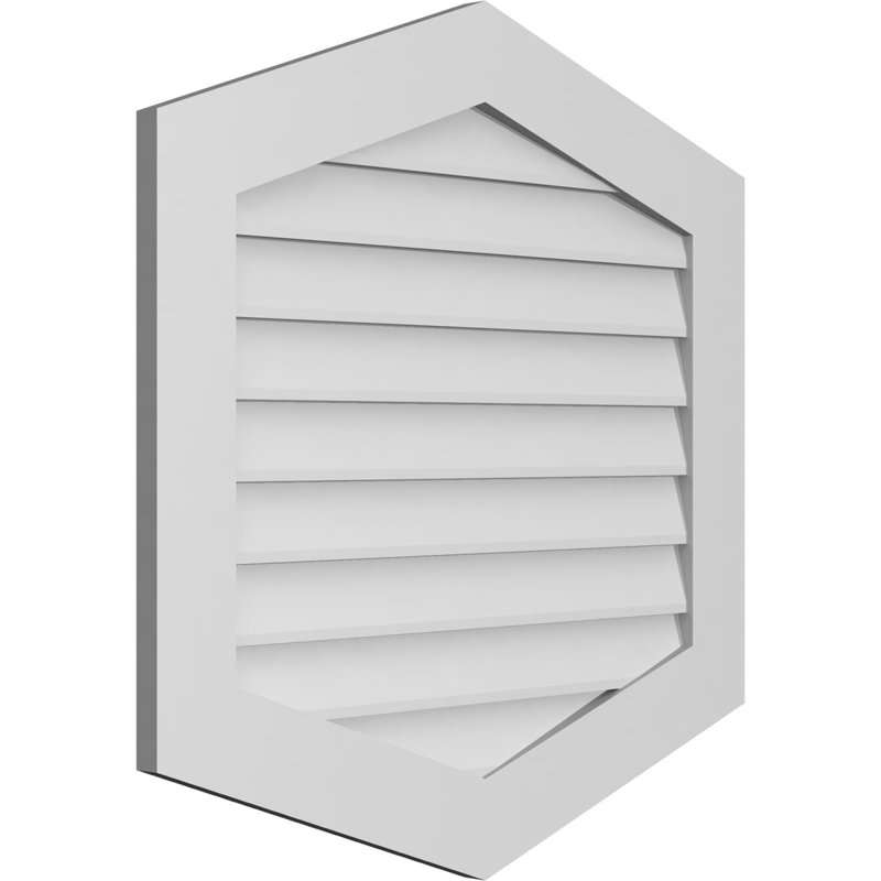 Ventilé vertical à pignon vertical 4/12 po, H 32 po x l 32 po x P 1 po