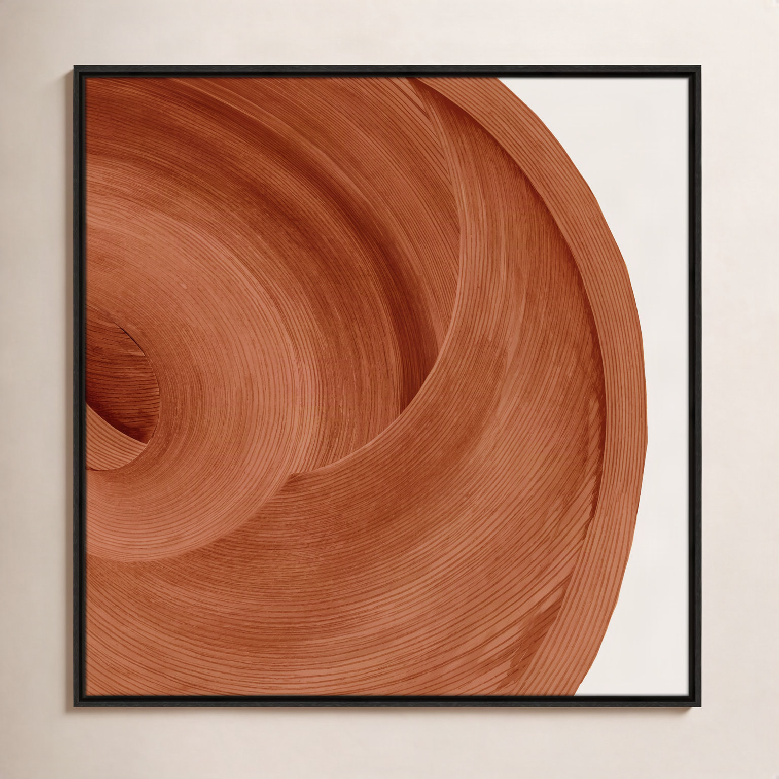 Thormond "Affogato" Painting, 31.5" H x 31.5" W x 2" D, Espresso