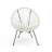 ANSON White PE Rattan Outdoor Dining Chair Set of 2