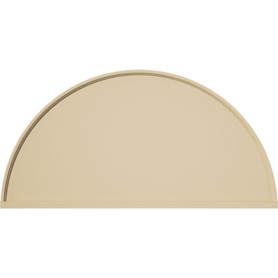 Half Round Signature Urethane Pediment, Primed Tan