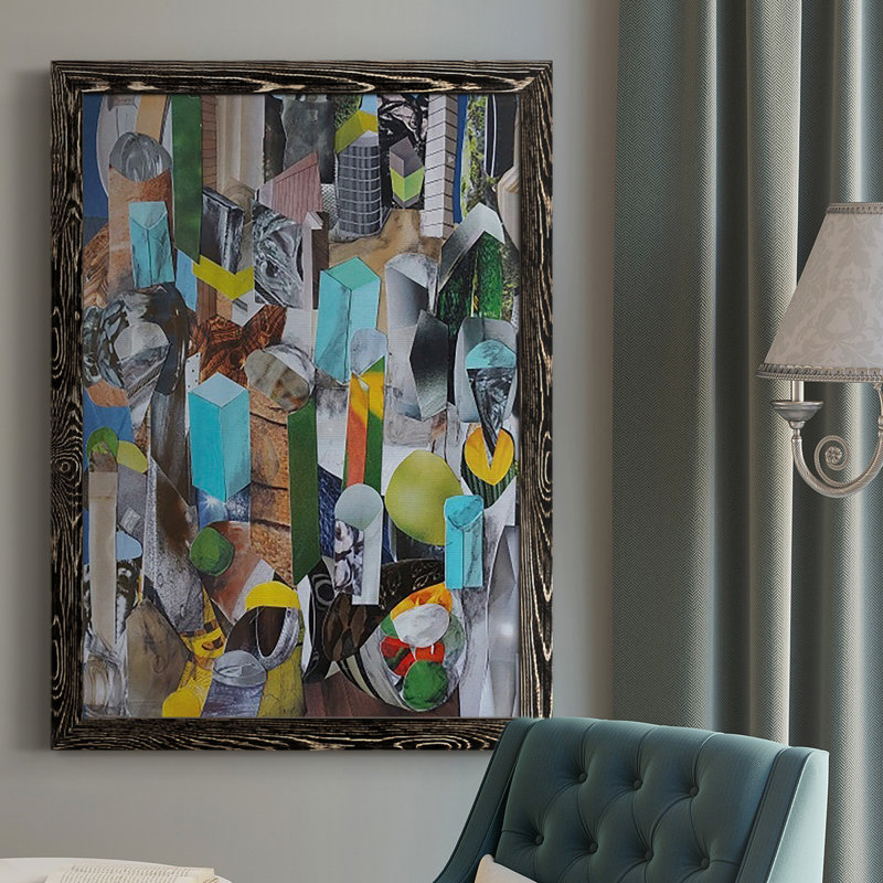 «Puerto Vallarta» par Coco Good, peinture sur toile, H 37,5 po x l 27,5 po x P 1 po, Noir