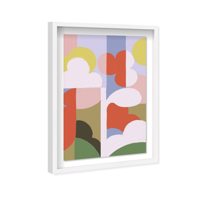 Cloud Pop Framed Graphic Art, 17.5"H x 25.5"W, White Shadowbox