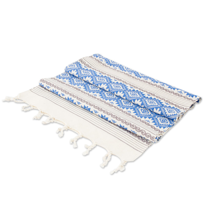 Dineen Rectangular Ikat Cotton Table Runner