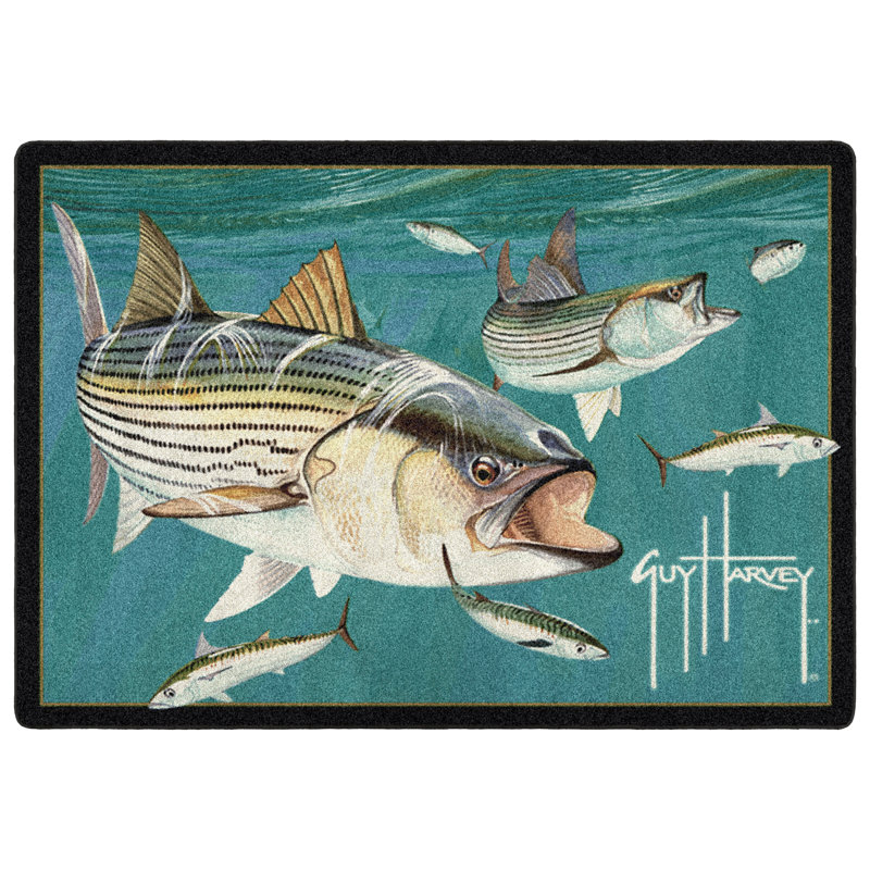  Tapis rayé Bass Bass, Rectangle 5 pi 4 po x 7 pi 8 po