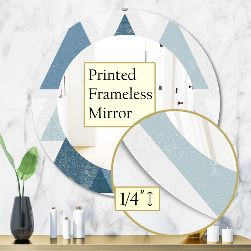 Miroir mural Minimal Triangles IV, H 31,5 po x l po