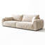 Coussin modulaire en polyester blanc cassé-988548641