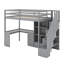 Lit mezzanine simple avec bureau en L et tiroirs-118152472