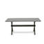 Cet ensemble de salle à manger 9 pièces comprend une table de salle à manger rectangulaire avec des pieds en X et 8 chaises Parson revêtues de tissu de lin, noir brossé-885732921-885732920-885732807