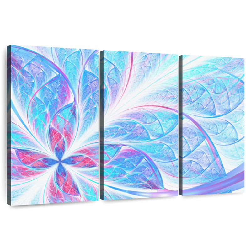 Abstrait floral fractal Avery, H 28 po x l 45 po