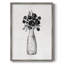 Impression encadrée florale noire et blanche II - bois massif 48217-684728697