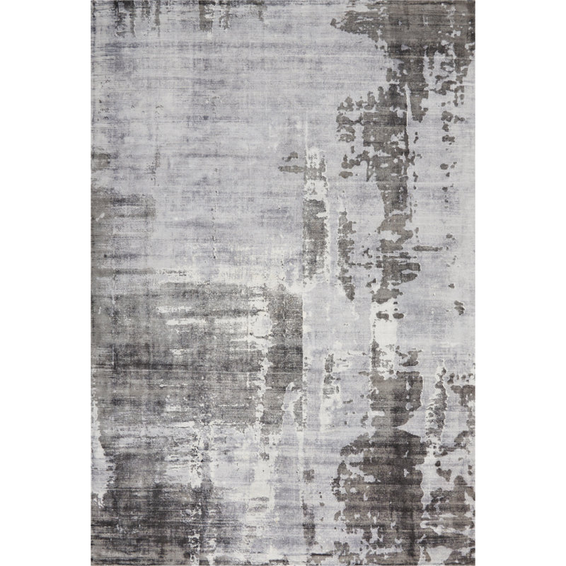 Sabara Rayon Abstract Indoor Rug, Rectangle 3'9" x 5'9"