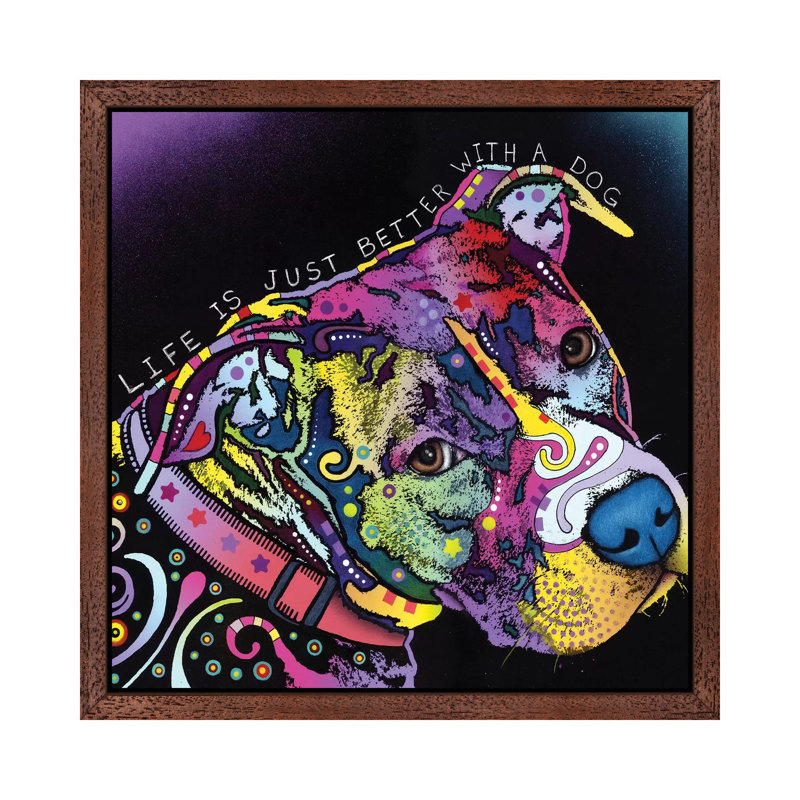 Life Is Just Better by Dean Russo - Print on Canvas, 93.98 cm H x 93.98 cm W, Brown Framed