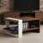Aelwen 31" Modern 2-Tier Coffee Table with Geometric Frame-502678140