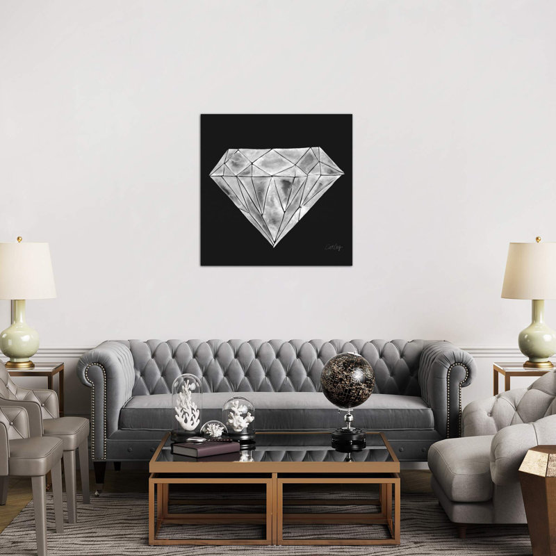 Diamond by Cat Coquillette - Print on Canvas, Wrapped Canvas, 45.72 cm H x 45.72 cm W x 1.91 cm D