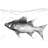 Swimming Fish Gray Marine Polyester Placemat - Home Decor