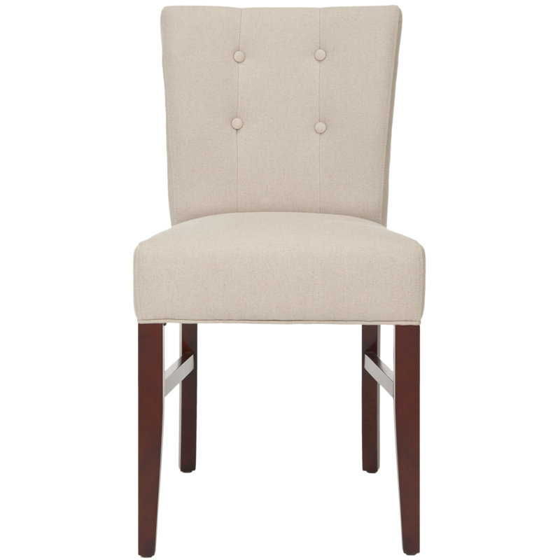 Berik 19'' H Linen Upholstered Parsons Chair, Beige