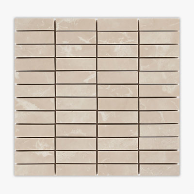 Botticino Polished 1x3 Bar Marble Mosaic