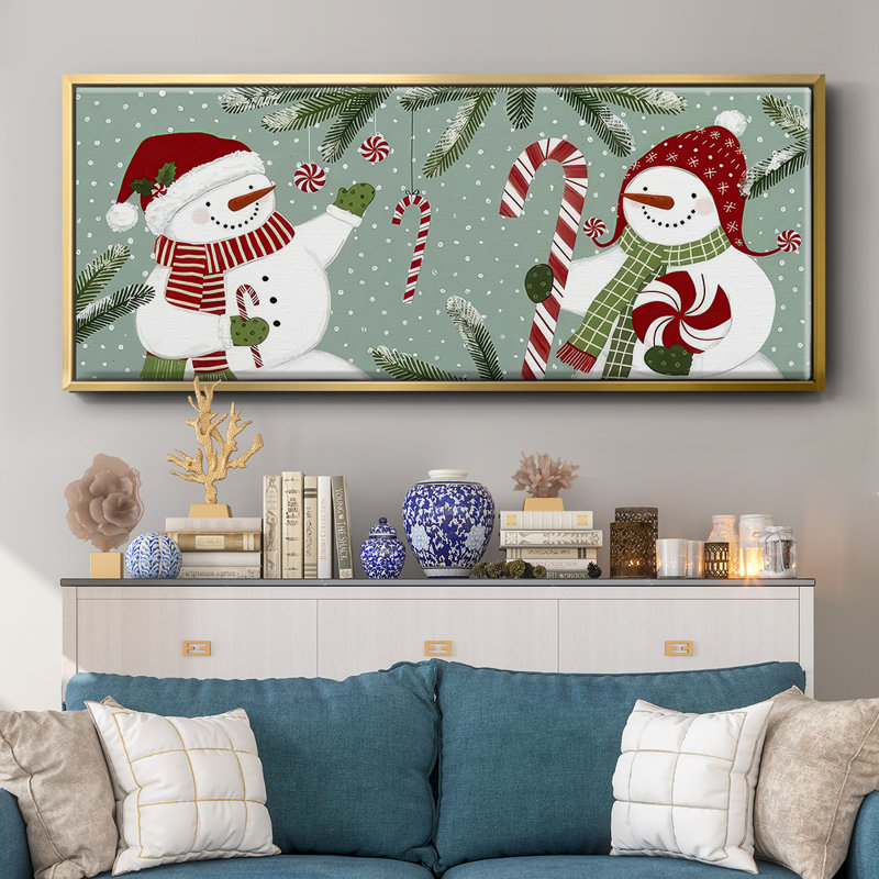 Frosty x 2, toile encadrée, H 12 po x l 30 po