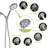 7 Shower Head In - 4.7-inch Wide Diameter Head, 59-inch Stainless Steel Hose, Adjustable Holder For Pleasant Showering Experience Bathing-118088690
