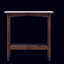 Table d'appoint étroite en planches de pierre avec tablette de rangement, de style campagnard, de style campagnard étroit, convient aux petits espaces à l'entrée du salon