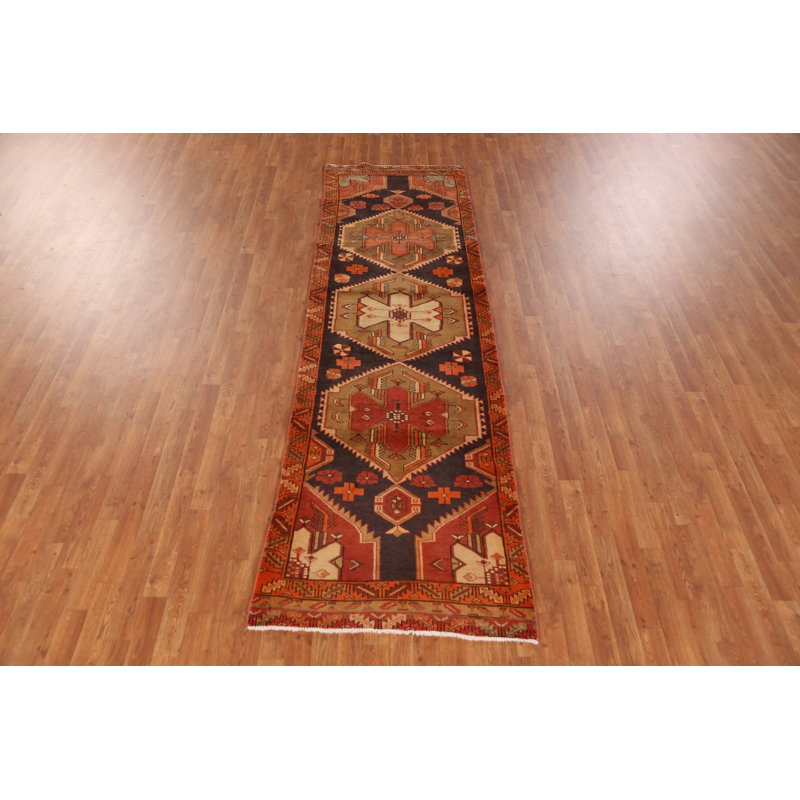 Geometric Traditional Runner Rug 3x10