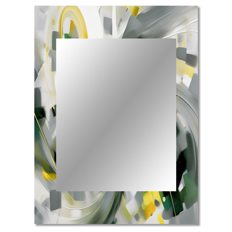 Dynamic Waveforms I - miroir décoratif scandinave, miroir mural scandinave, impression d'art en métal, 40 po x 30 po